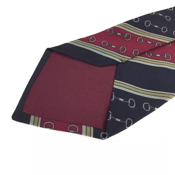 GUCCI "Horsebit": multiple 100% Silk, Tie - Picture 6 of 7
